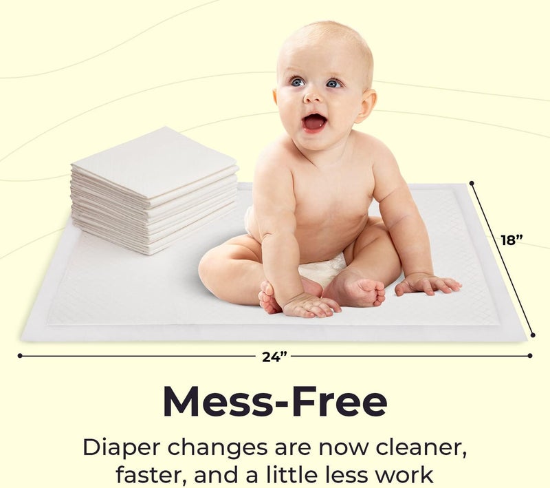 Peekapoo - Disposable Changing Pad Liners (50 Pack) Super Soft, Ultra Absorbent & Waterproof - Covers Any Surface for Mess Free Baby Diaper Changes - Image 2